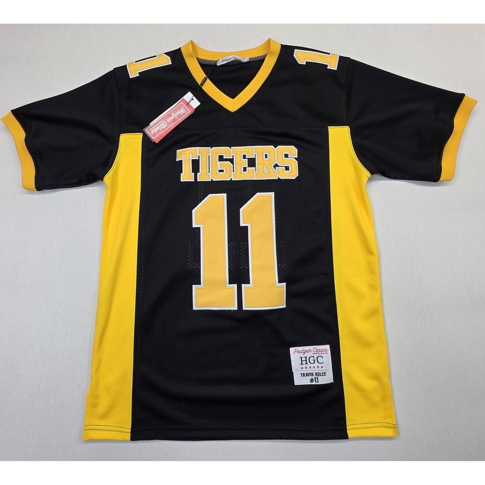 Headgear Classics Travis Kelce #11 Tigers Jersey NWT Black‎ Yellow Size Large